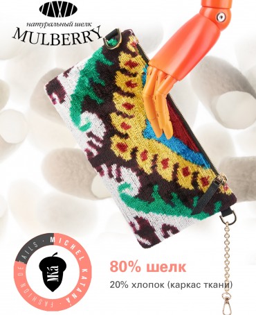 Шелковый (Бахмаль) Клатч-конверт-папка-косметичка SALTARE VITAE! (Танец жизни) Plic_SALTARE VITAE!